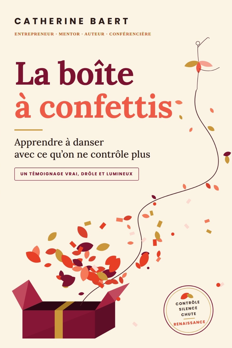 Première de couverture de La boîte à confettis, sans tranche, présentée sur une liseuse